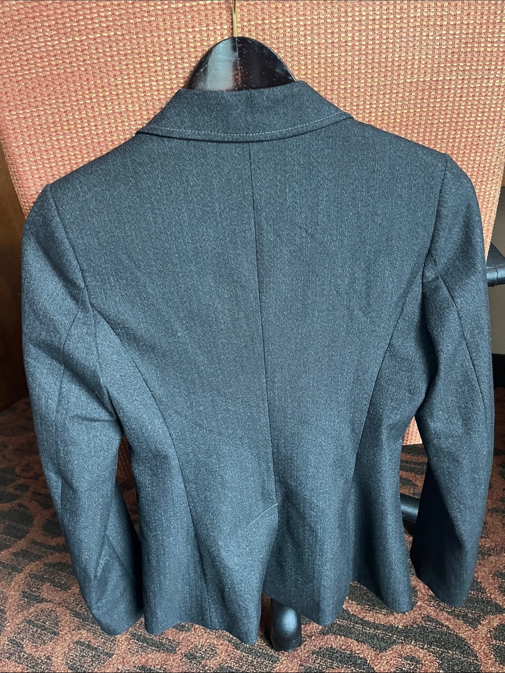 United Colors Of Benetton Women's Dk Gray Almost Black Tailored Pinstripe Blazer - Picture 3 of 6